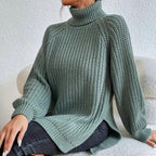 Women's Turtleneck Sweater - Cozy Knit, Casual Style – Everyday Wear, Office