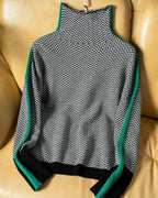 Women's Turtleneck Sweater Geometric Pattern – Casual Wear, Office Style