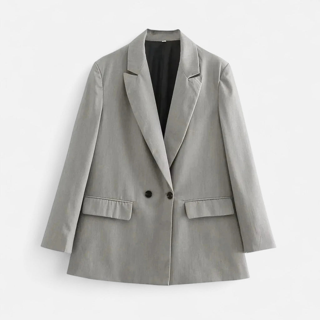 Women's Vintage Double-Breasted Blazer – Office, Casual