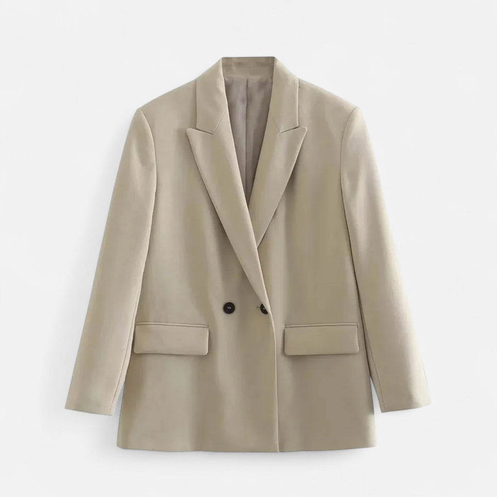 Women's Vintage Double-Breasted Blazer – Office, Casual