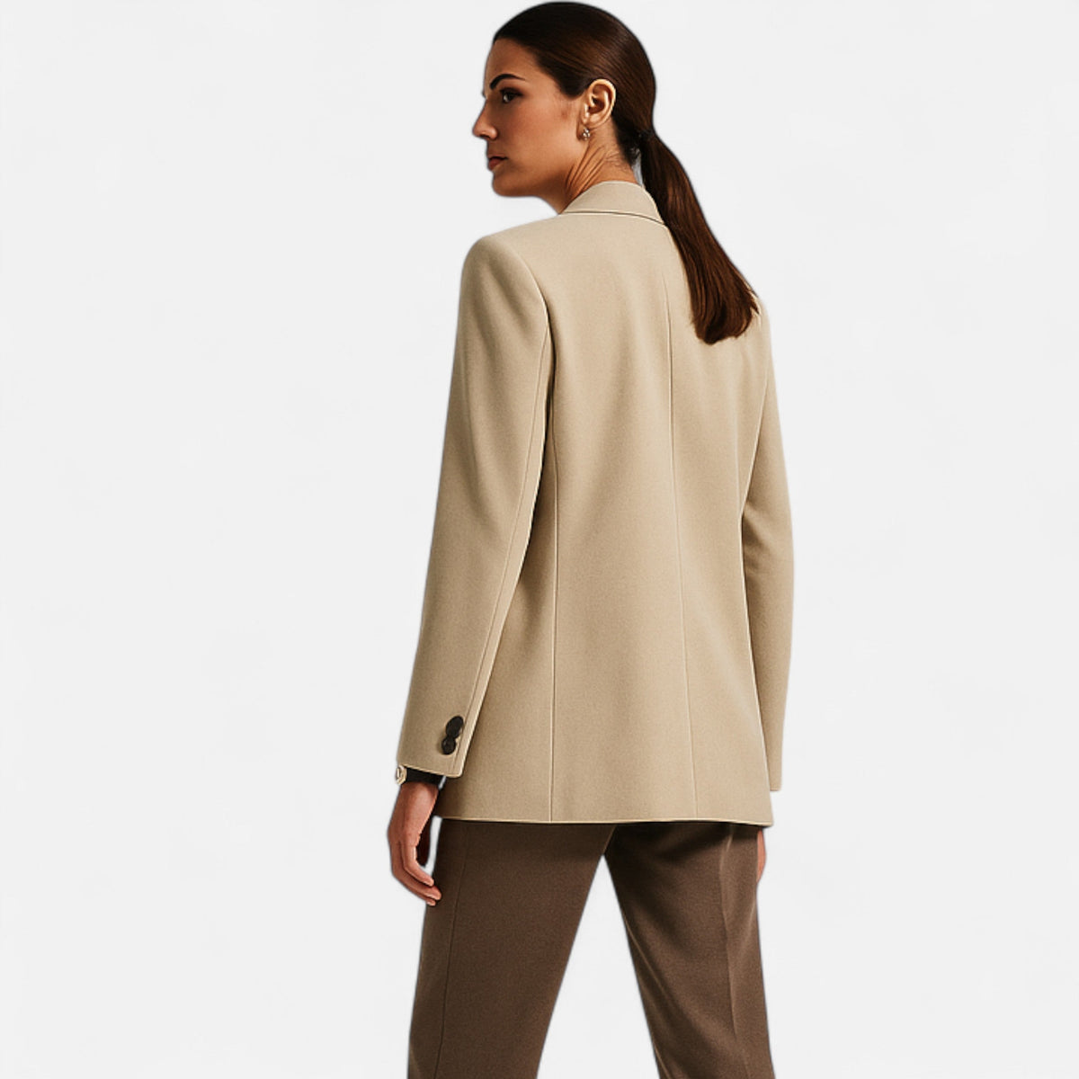 Women's Vintage Double-Breasted Blazer – Office, Casual