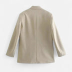 Women's Vintage Double-Breasted Blazer – Office, Casual