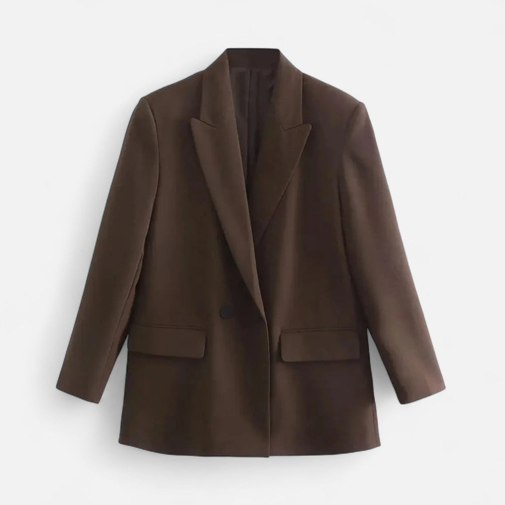 Women's Vintage Double-Breasted Blazer – Office, Casual