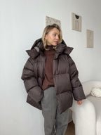 Women's Warm Puffer Jacket with Thermal Lining – Casual, Winter Wear