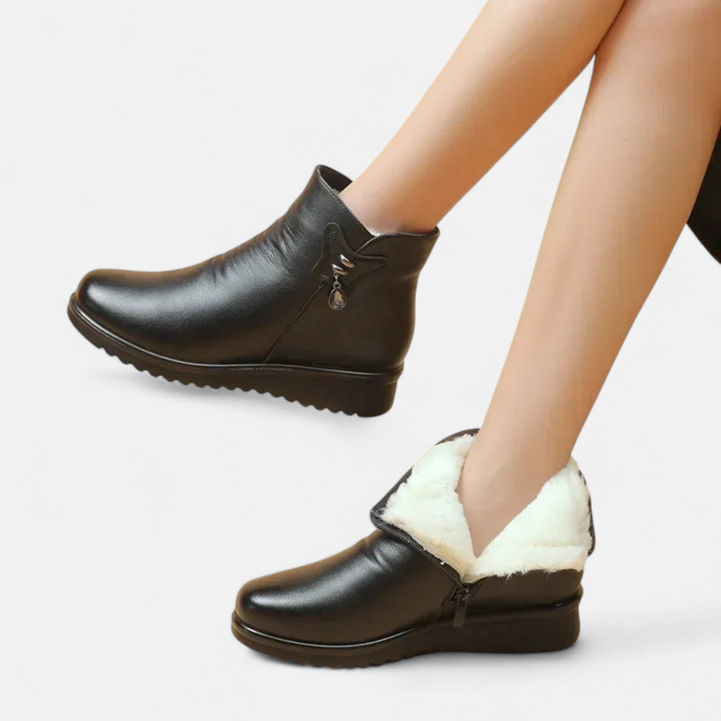 Women's Winter Boots, Warm Plush – Casual, Outdoor
