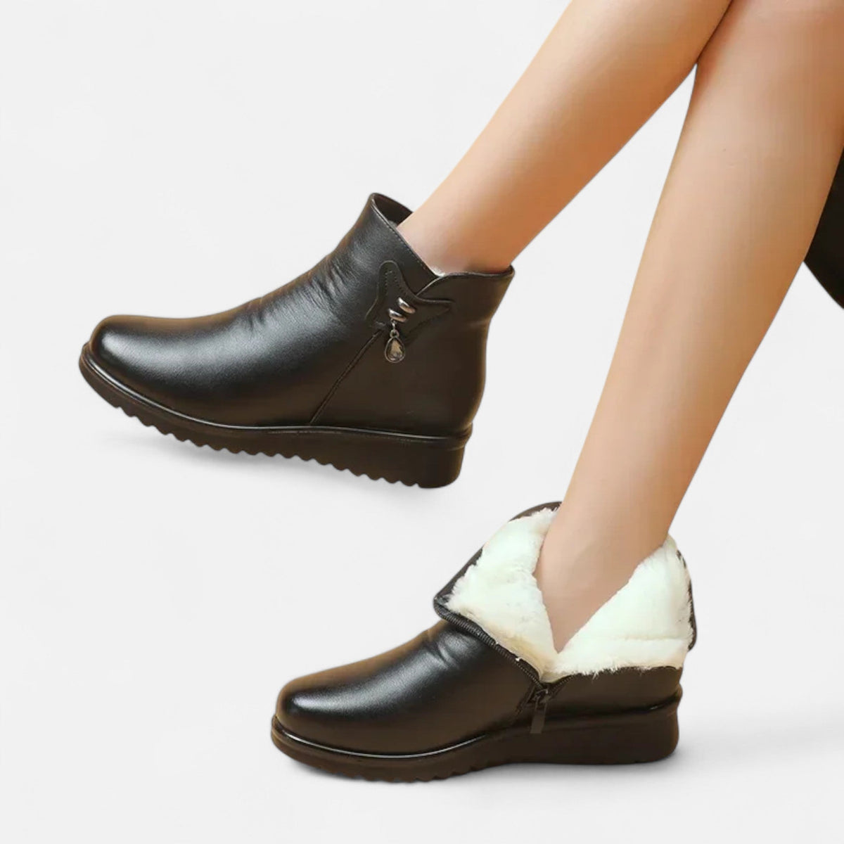 Women's Winter Boots, Warm Plush – Casual, Outdoor