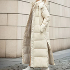 Women's Wool-Polyester Blend Winter Coat - Warm, Timeless – Casual, Office