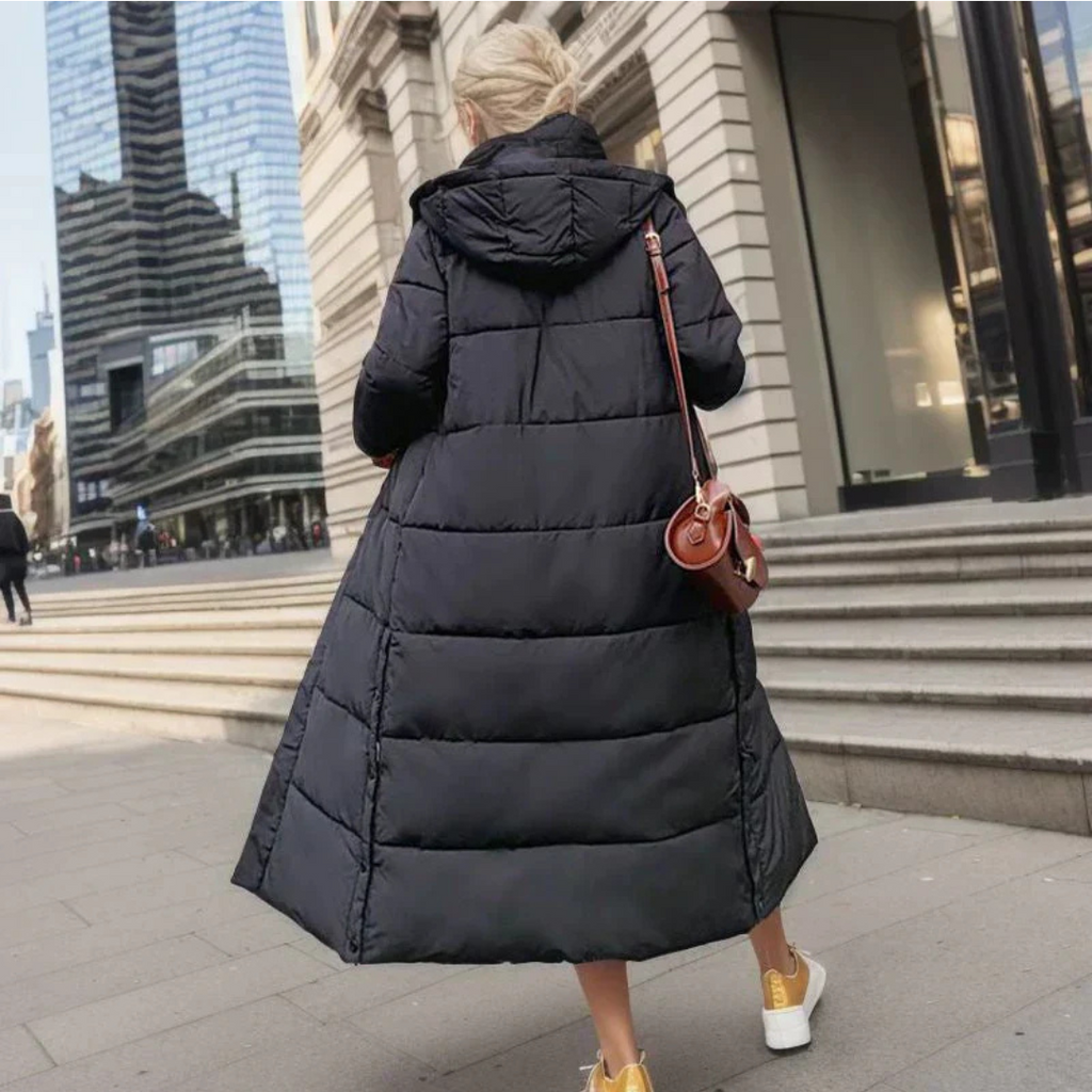 Women's Wool-Polyester Blend Winter Coat - Warm, Timeless – Casual, Office