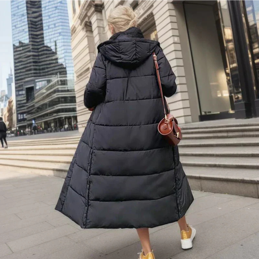 Women's Wool-Polyester Blend Winter Coat - Warm, Timeless – Casual, Office