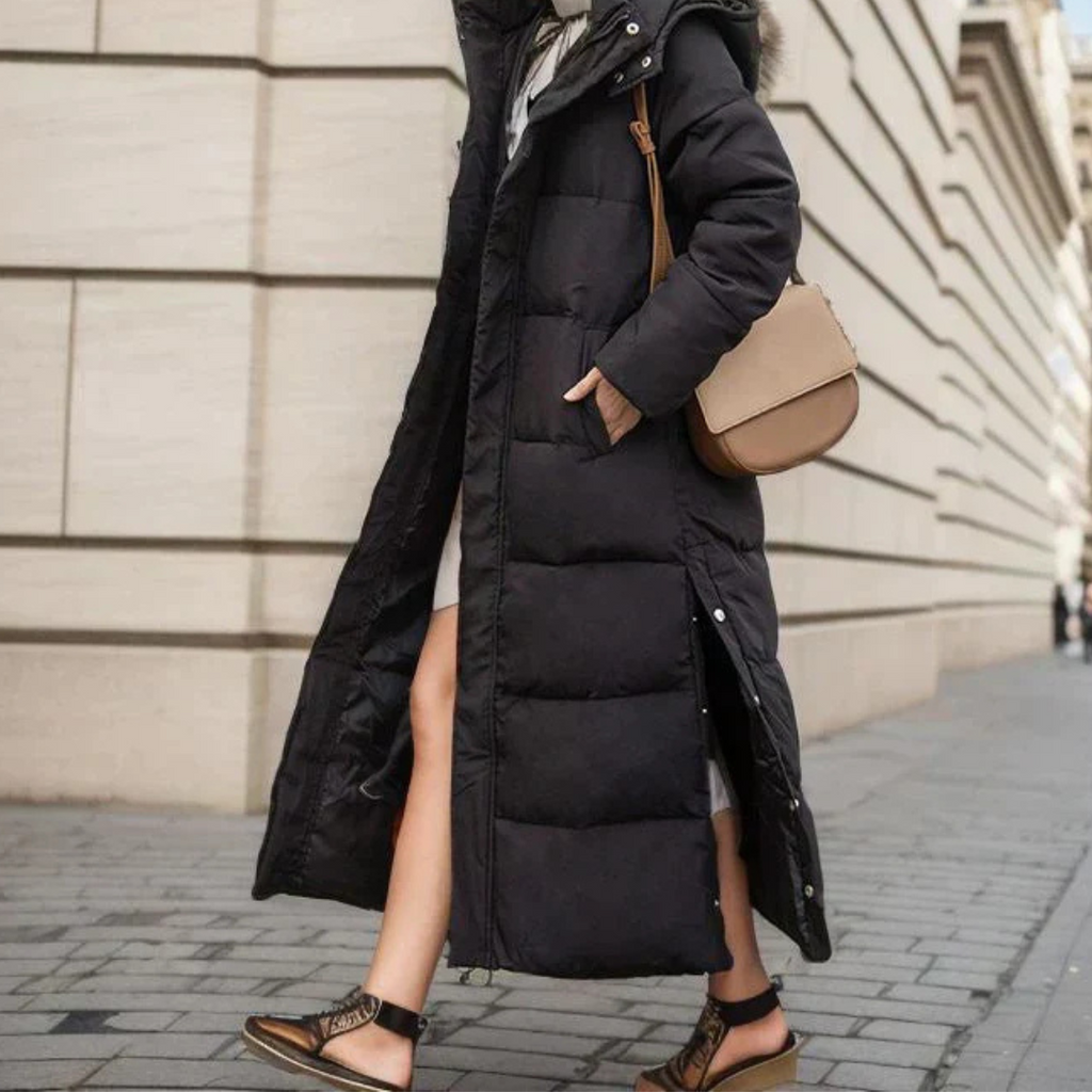 Women's Wool-Polyester Blend Winter Coat - Warm, Timeless – Casual, Office