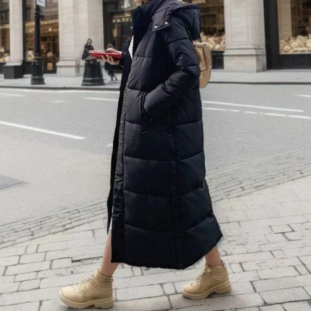 Women's Wool-Polyester Blend Winter Coat - Warm, Timeless – Casual, Office