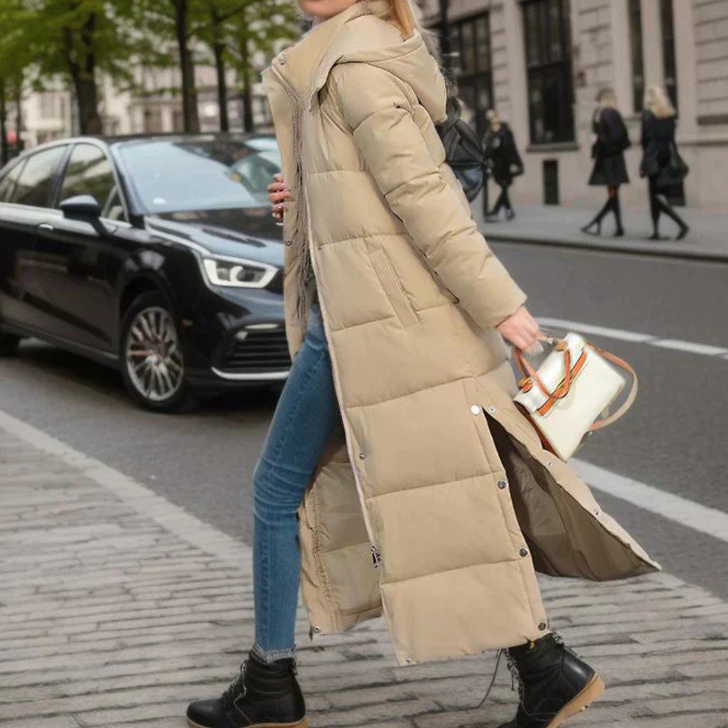 Women's Wool-Polyester Blend Winter Coat - Warm, Timeless – Casual, Office