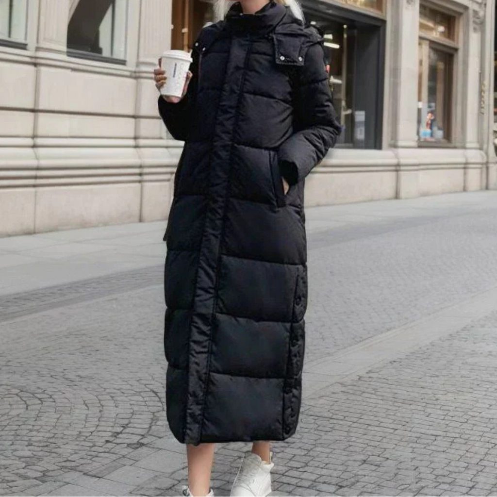 Women's Wool-Polyester Blend Winter Coat - Warm, Timeless – Casual, Office