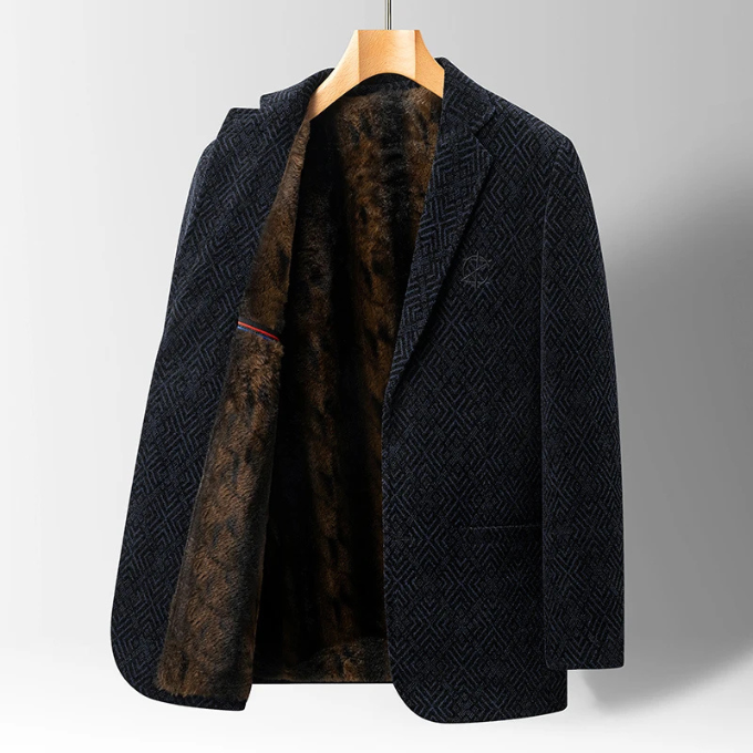 Wool Blazer Coat – Office, Casual
