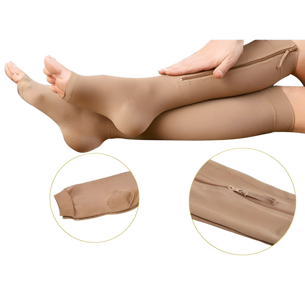 Zippered Compression Socks 20-30 mmHg – Support for Recovery, Daily Comfort