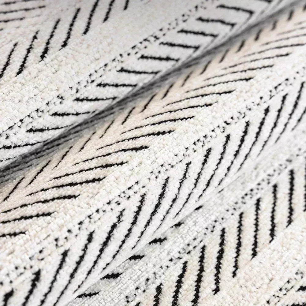 Herringbone Sofa Cover with Scallop Edge – Living Room, Home Decor