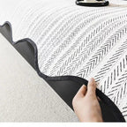 Herringbone Sofa Cover with Scallop Edge – Living Room, Home Decor