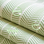 Herringbone Sofa Cover with Scallop Edge – Living Room, Home Decor