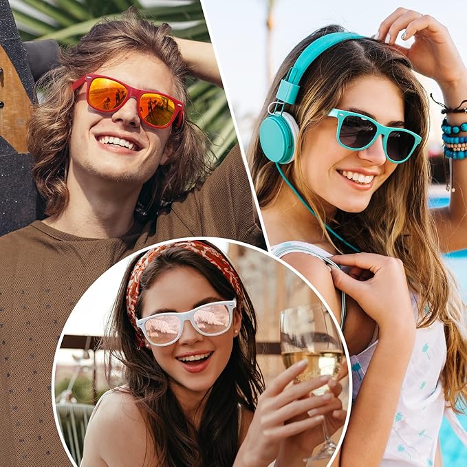 Retro Polarized Sunglasses – Classic 80's Style, UV Protection – Beach, Outdoor Activities