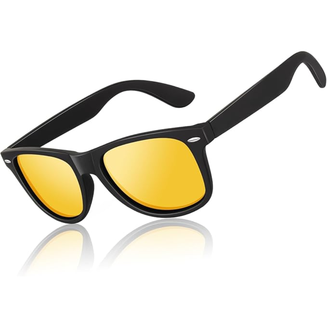 Retro Polarized Sunglasses – Classic 80's Style, UV Protection – Beach, Outdoor Activities