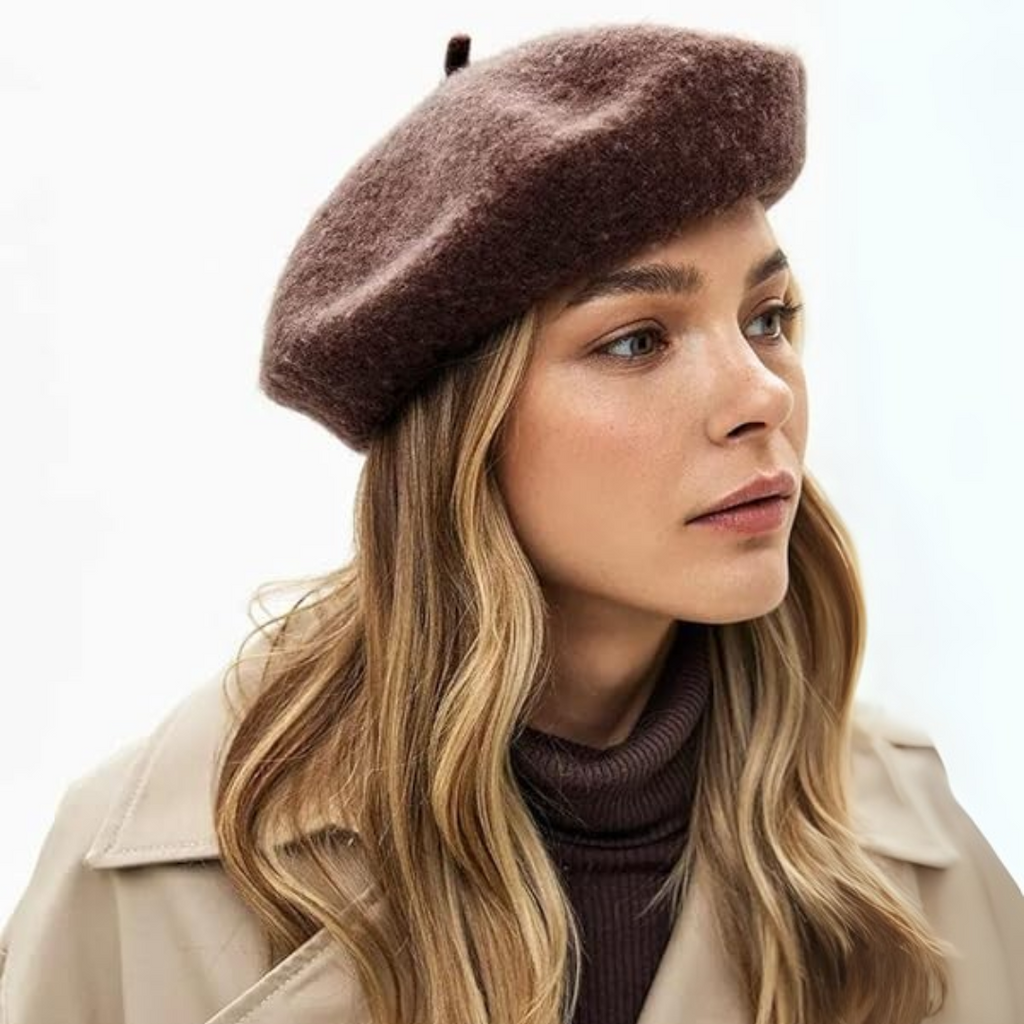 Classic Wool Beret - French Style, Warmth – Fashion Accessory, Everyday Wear