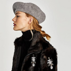 Classic Wool Beret - French Style, Warmth – Fashion Accessory, Everyday Wear