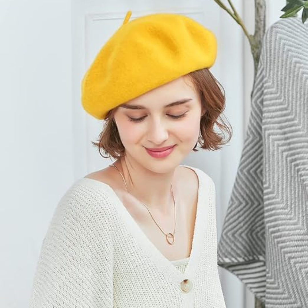 Classic Wool Beret - French Style, Warmth – Fashion Accessory, Everyday Wear