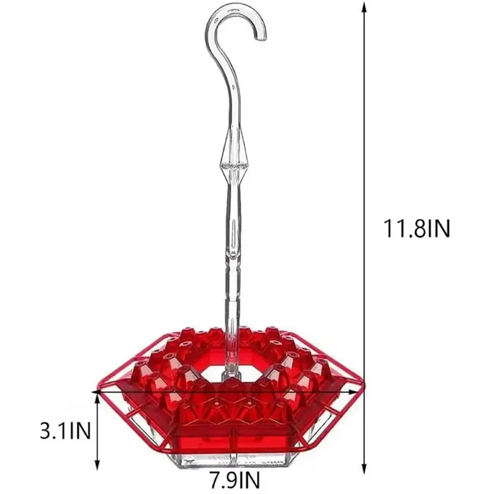 Ant Proof Hummingbird Feeder with Hanging Perch – Outdoor Garden, Patio