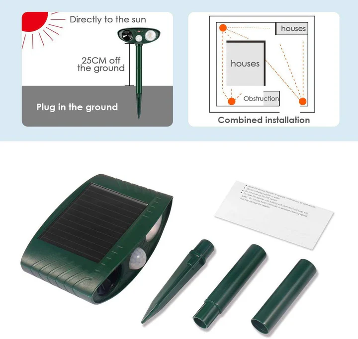 Ultrasonic Rabbit Repeller – Garden Protection, Outdoor Use
