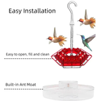 Ant Proof Hummingbird Feeder with Hanging Perch – Outdoor Garden, Patio