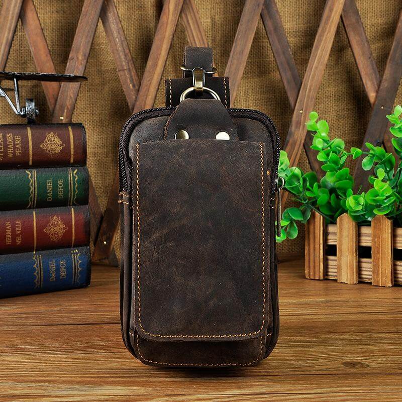 Genuine Leather Men's Waist Pack – Travel, Everyday Use