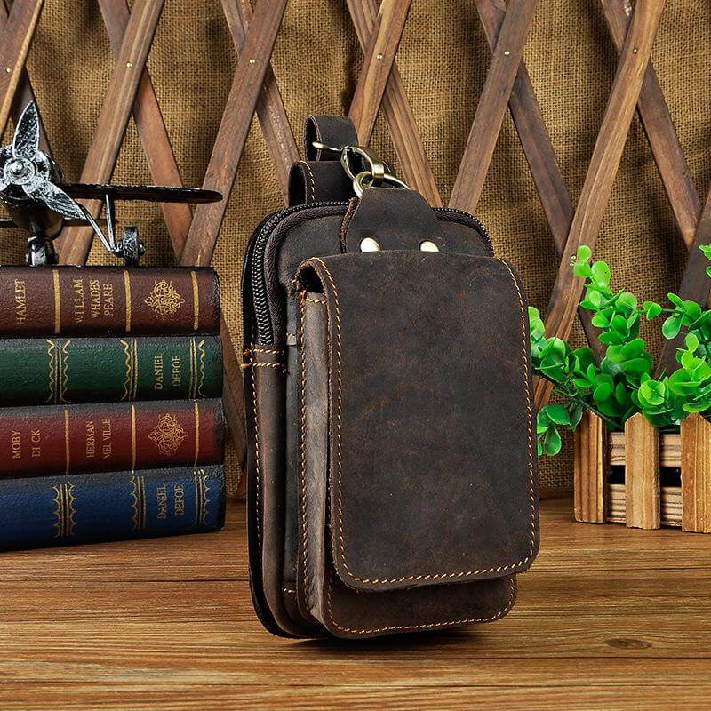 Genuine Leather Men's Waist Pack – Travel, Everyday Use