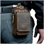 Genuine Leather Men's Waist Pack – Travel, Everyday Use