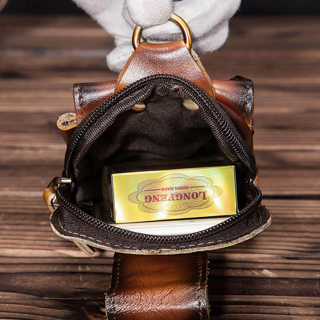 Genuine Leather Men's Waist Pack – Travel, Everyday Use
