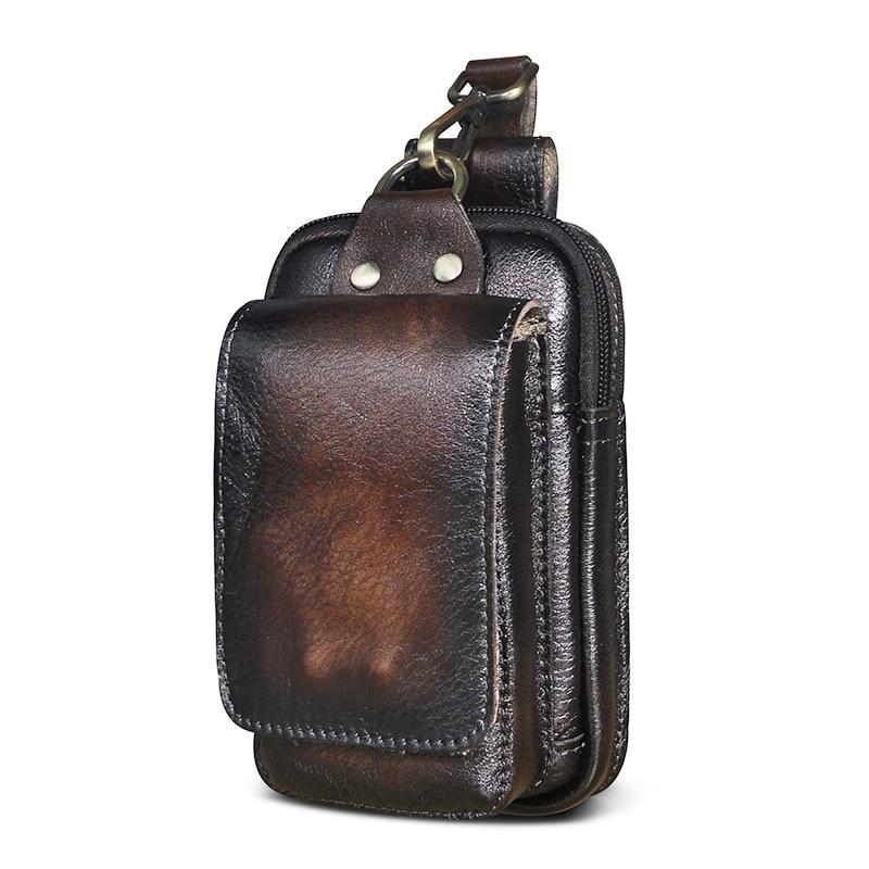 Genuine Leather Men's Waist Pack – Travel, Everyday Use