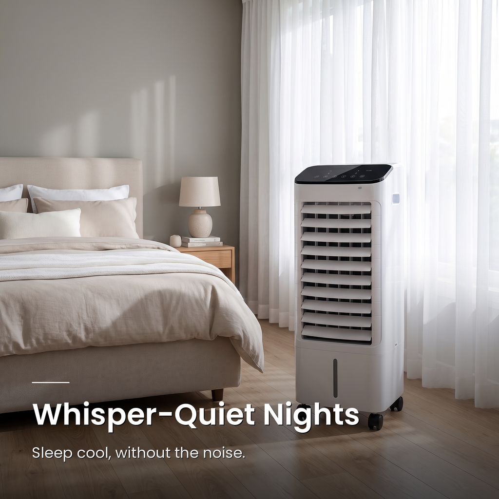 Portable Evaporative Air Cooler – Windowless, No Installation – Home, Travel