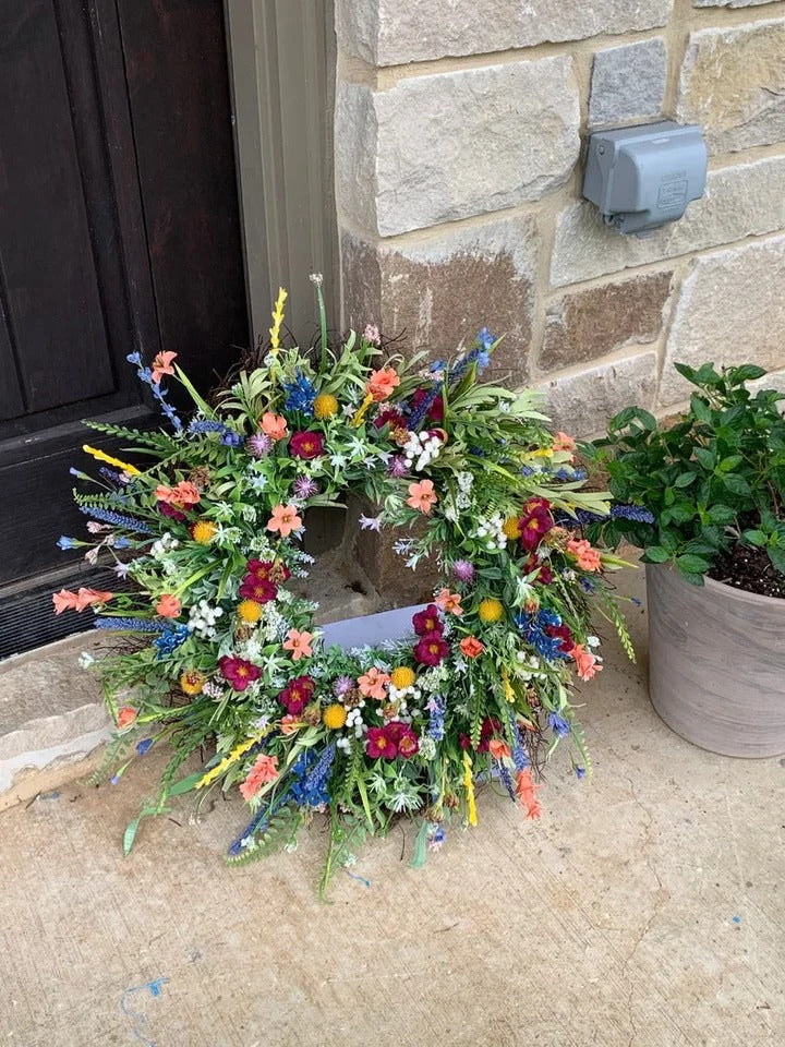 Texas Wildflower Wreath – Home Decor, Gift