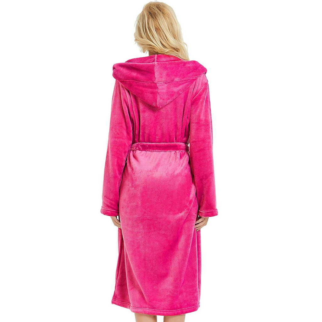 Ladies Fleece Bathrobe with Hood – Cozy Comfort, Relaxation