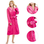 Ladies Fleece Bathrobe with Hood – Cozy Comfort, Relaxation