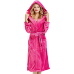 Ladies Fleece Bathrobe with Hood – Cozy Comfort, Relaxation