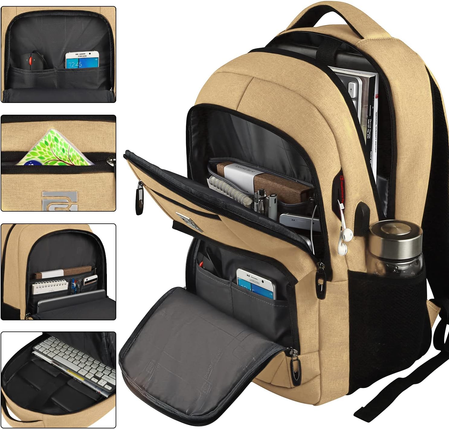 Slim Anti-Theft Laptop Backpack with USB Charging Port – Travel, Home Office