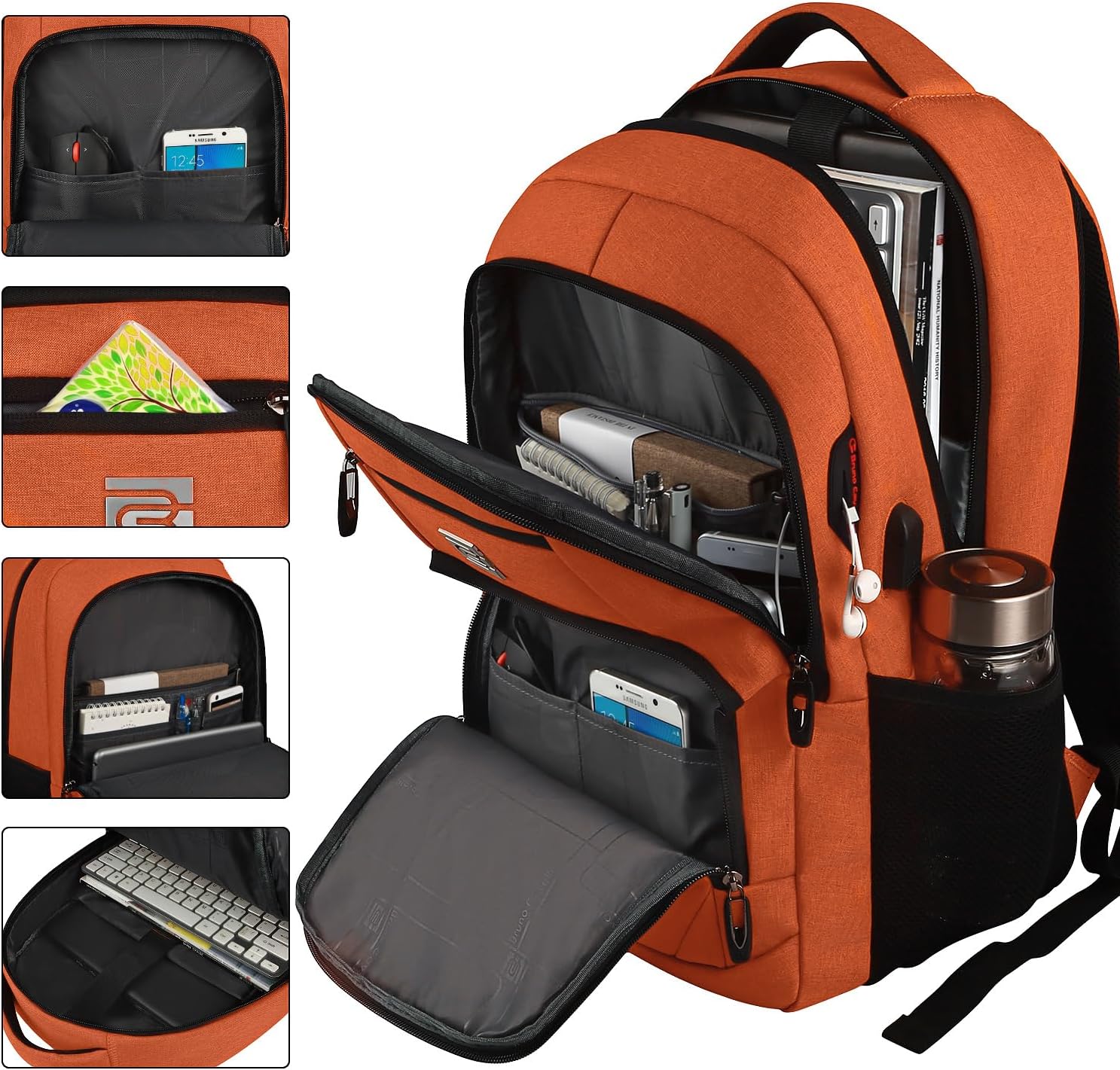 Slim Anti-Theft Laptop Backpack with USB Charging Port – Travel, Home Office