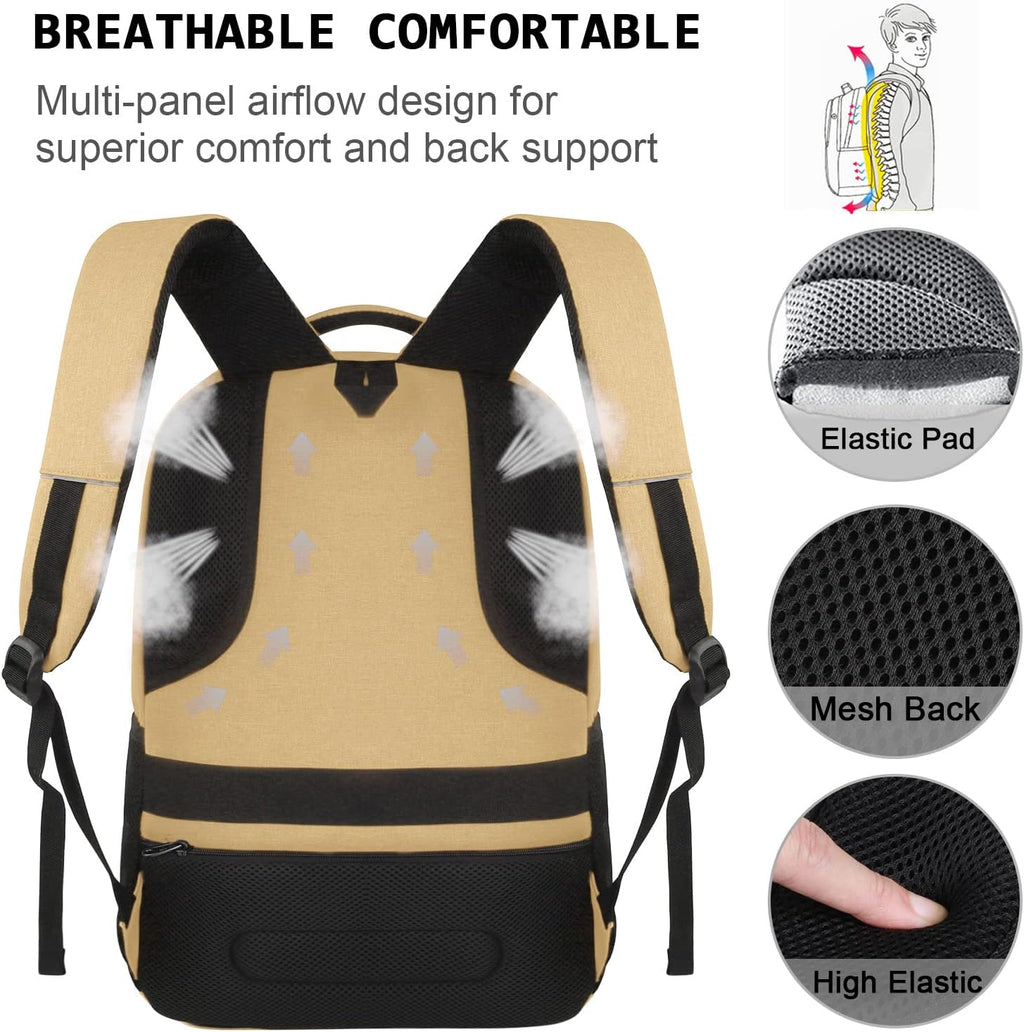 Slim Anti-Theft Laptop Backpack with USB Charging Port – Travel, Home Office