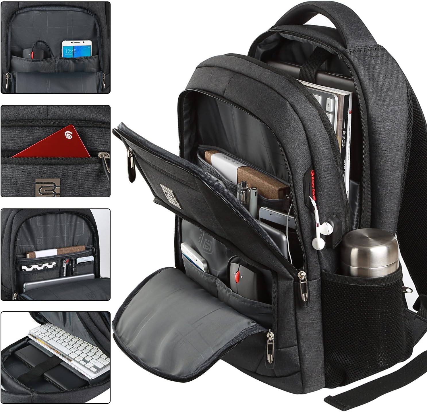 Slim Anti-Theft Laptop Backpack with USB Charging Port – Travel, Home Office