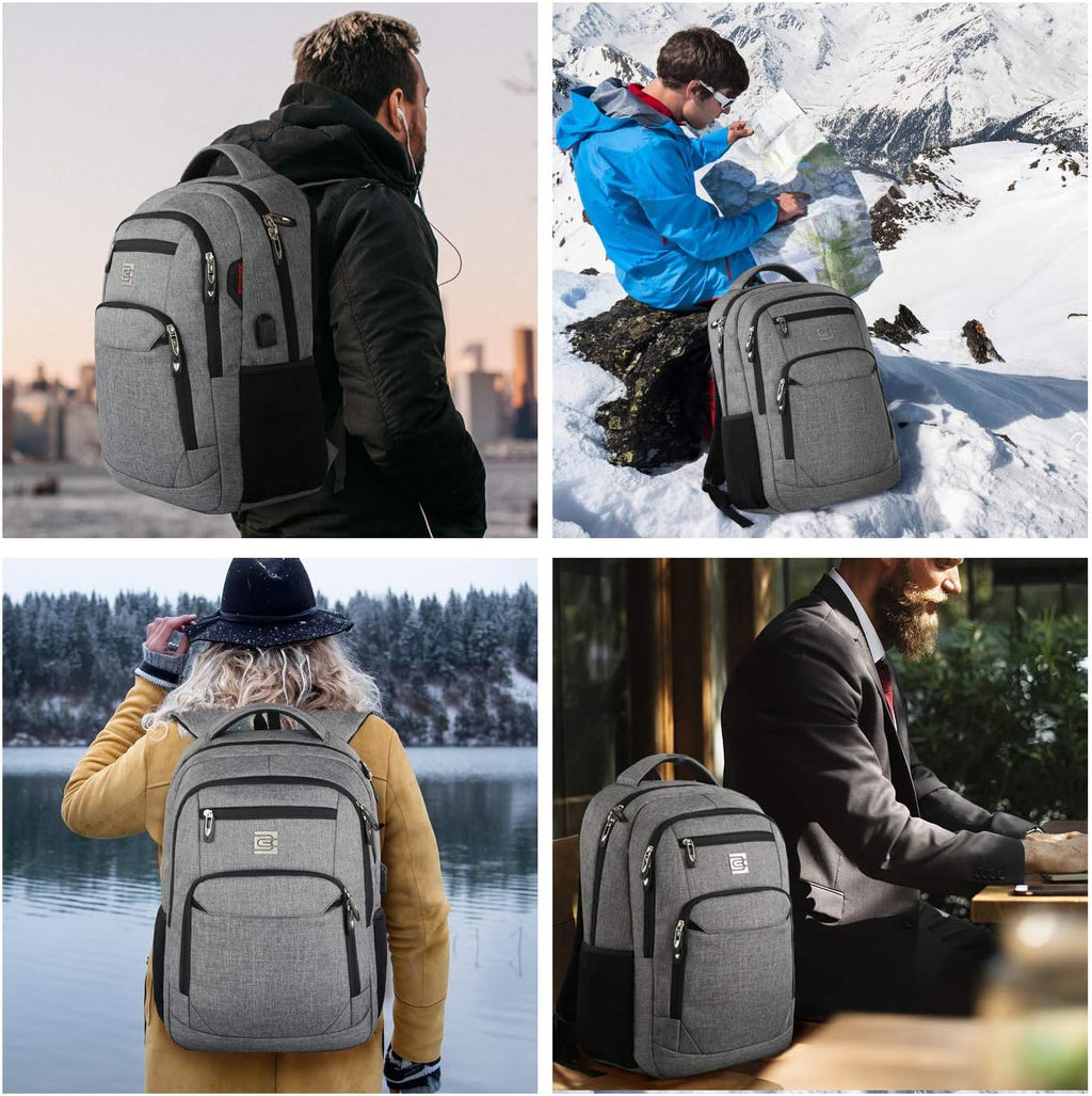 Slim Anti-Theft Laptop Backpack with USB Charging Port – Travel, Home Office