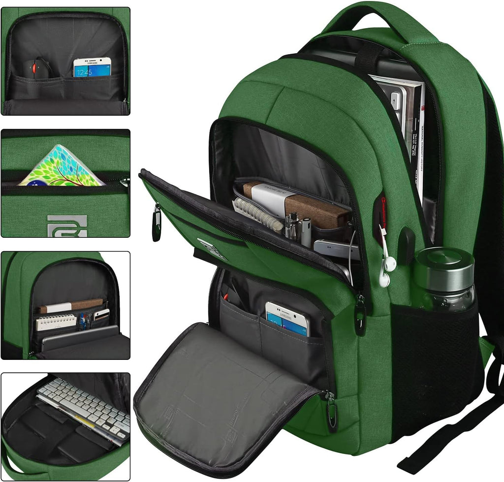 Slim Anti-Theft Laptop Backpack with USB Charging Port – Travel, Home Office