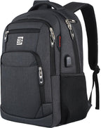 Slim Anti-Theft Laptop Backpack with USB Charging Port – Travel, Home Office