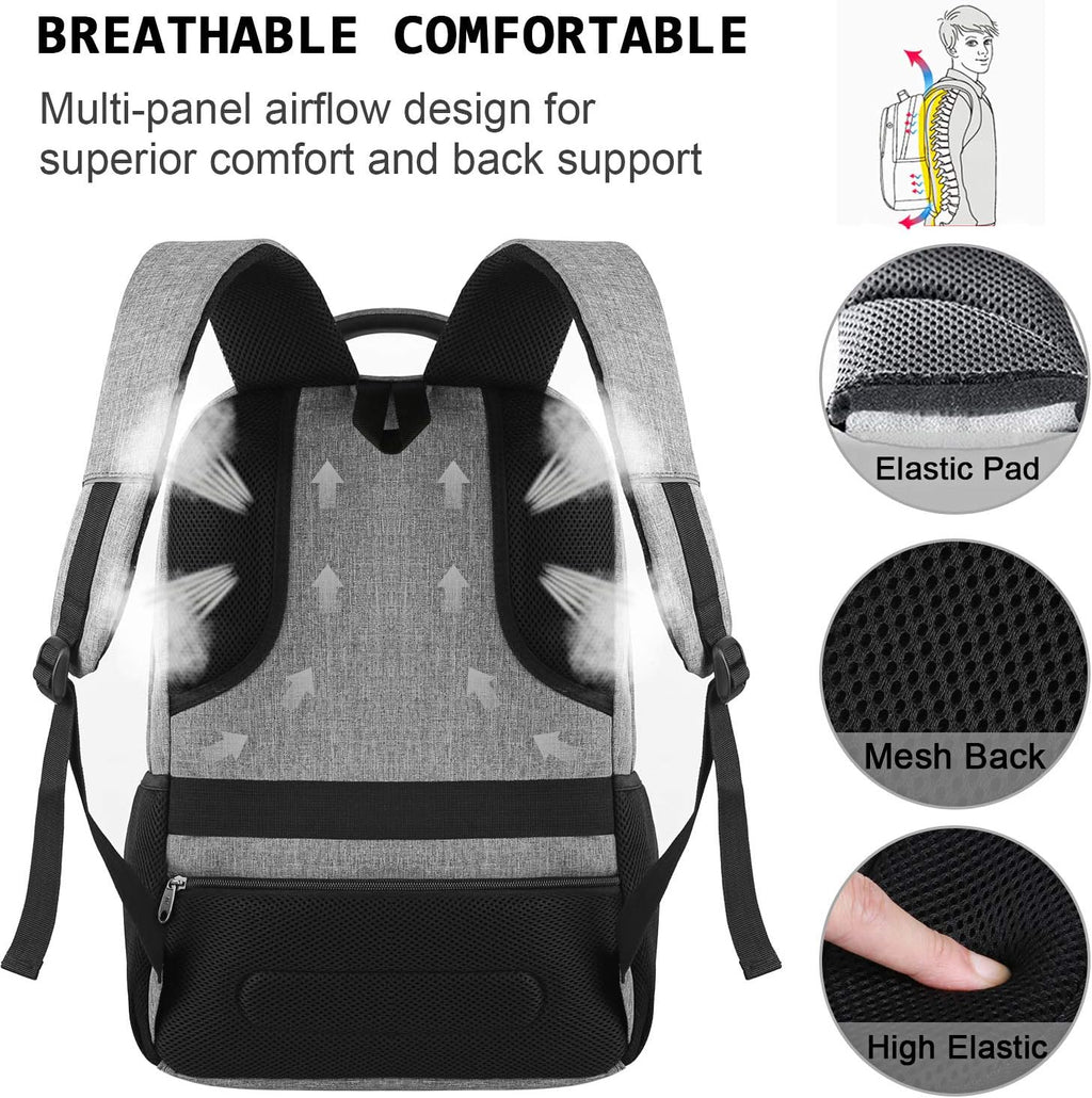 Slim Anti-Theft Laptop Backpack with USB Charging Port – Travel, Home Office