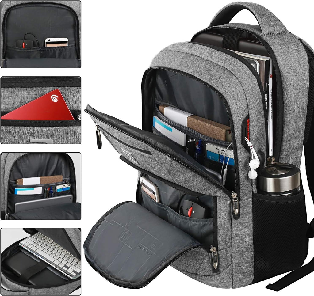 Slim Anti-Theft Laptop Backpack with USB Charging Port – Travel, Home Office