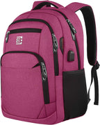 Slim Anti-Theft Laptop Backpack with USB Charging Port – Travel, Home Office